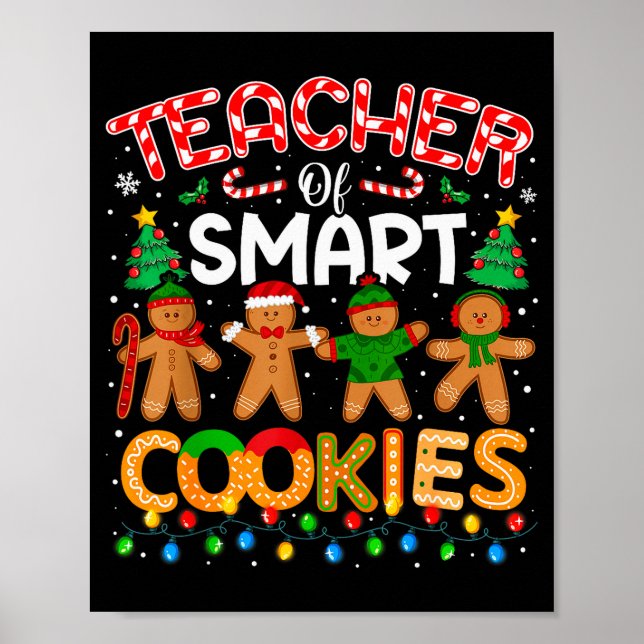 Poster Professor de Natal de Biscoitos Inteligentes Engra (Frente)