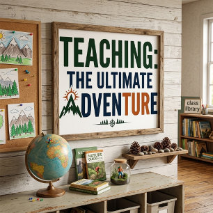 Poster Professor de Outdoor Aventura Definitiva