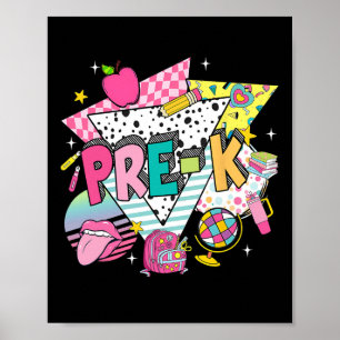 Poster Professor de Pré K Aluno Volta às Aulas Primeiro D