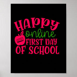 Poster Professor de presentes Feliz Primeiro Dia De Esc