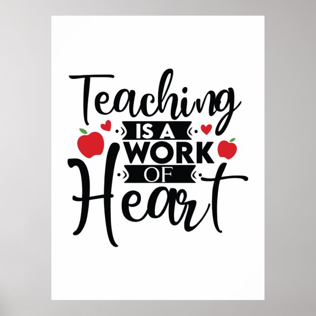 Poster Professor de presentes | O Ensino É Uma Obra De Co (Frente)