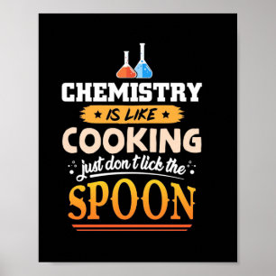 Poster Professor de presentes Química É Como Cozinhar