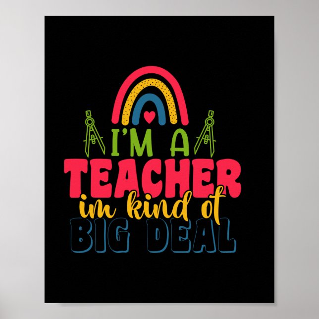 Poster Professor de presentes | Sou Professora Em Grande  (Frente)