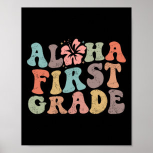 Poster Professor de Primeiro Ano Aloha Férias de Verão Pr