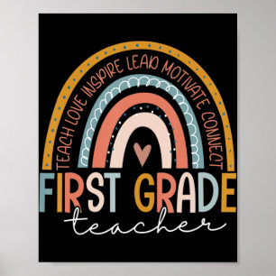 Poster Professor de primeiro grau Ensino Amor Inspira Boh