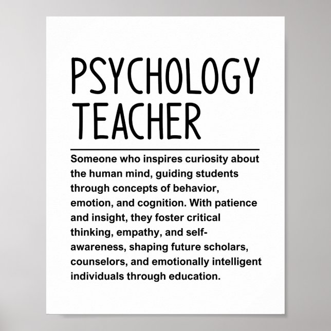 Poster professor de psicologia (Frente)
