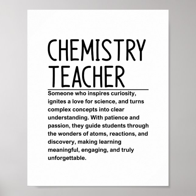 Poster Professor de química (Frente)