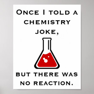 Poster Professor de Química Químico Cartaz de Piada Engra