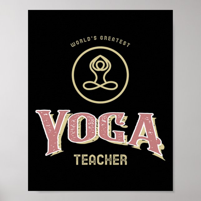 Poster Professor de Relaxamento de Exercícios de Yoga (Frente)