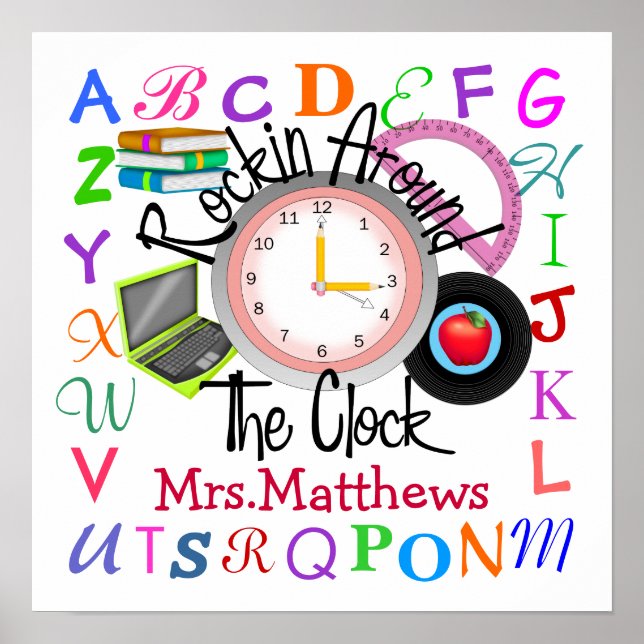 Pôster Professor de Rockin' na escola - SRF (Frente)