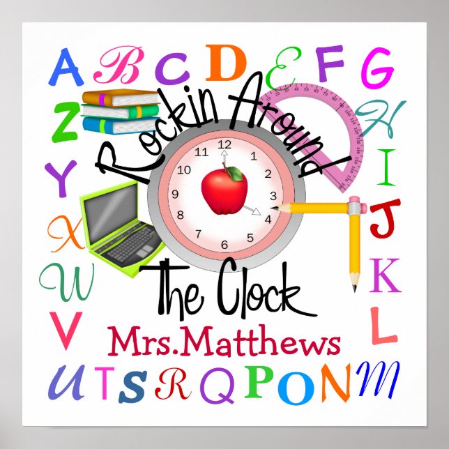 Pôster Professor de Rockin' na escola - SRF (Frente)