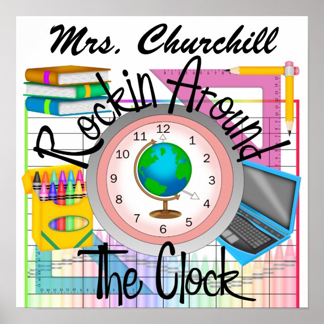 Pôster Professor de Rockin' na escola - SRF (Frente)