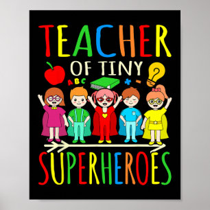 Poster Professor De Super-Heróis Mirins Primeiro Dia De V