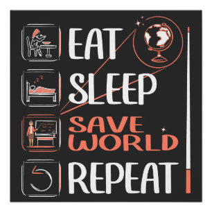 Pôster Professor de SuperGeografia Salva Mundo Obrigado P