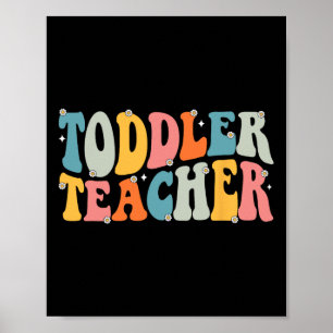 Poster Professor de Toddler Groovy Apreciação Volta às Au