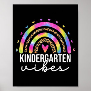 Poster Professor de Vibrações de Jardim de Infância Tie D