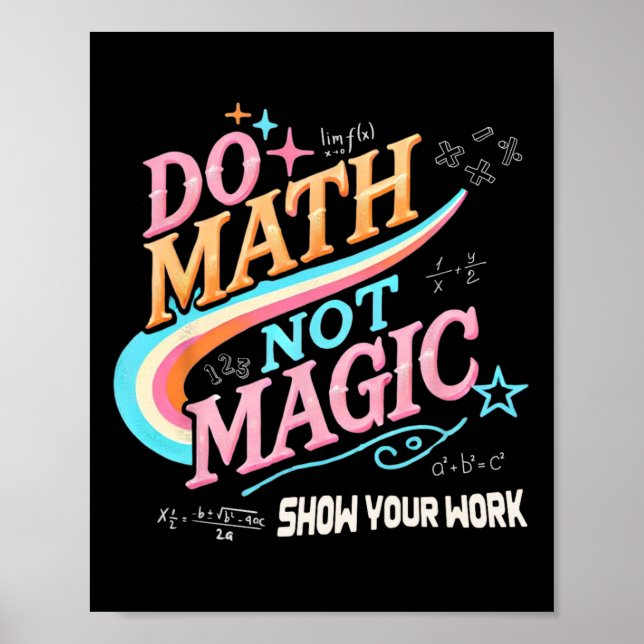 Poster Professor De Volta à Escola Faça Cálculos Não Magi (Frente)