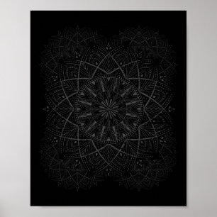 Poster Professor de Yoga Presente Hippie Paz Mandala