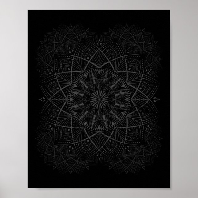 Poster Professor de Yoga Presente Hippie Paz Mandala  (Frente)