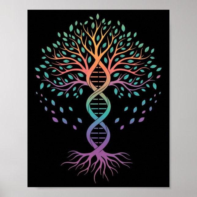 Poster Professor Dna Árvore Da Vida, Professor De Biologi (Frente)
