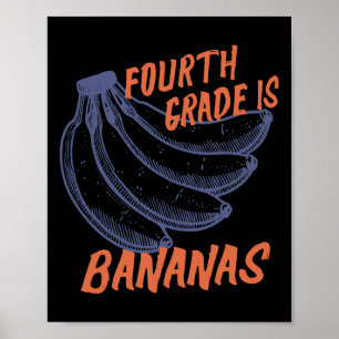 Poster Professor do 4º ano Bananas Professores Crianças d