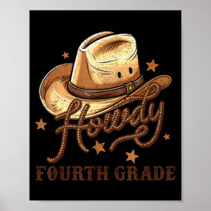 Poster Professor do 4º ano Rodeio Country Western Howdy Q