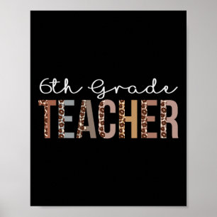 Poster Professor do 6º ano Apreciação de leopardos para m
