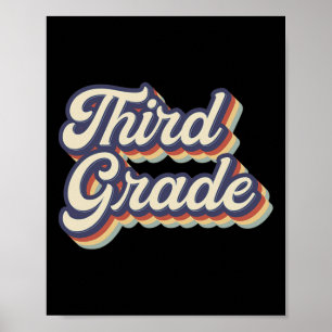 Poster Professor do Terceiro Ano Retro Vintage Professor