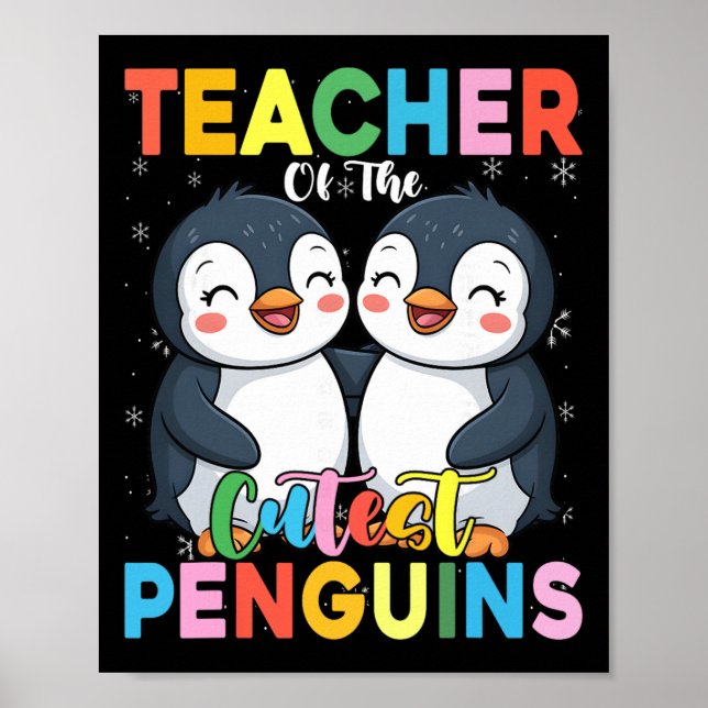 Poster Professor Dos Pinguins Mais Fofos Camisa Divertida (Frente)