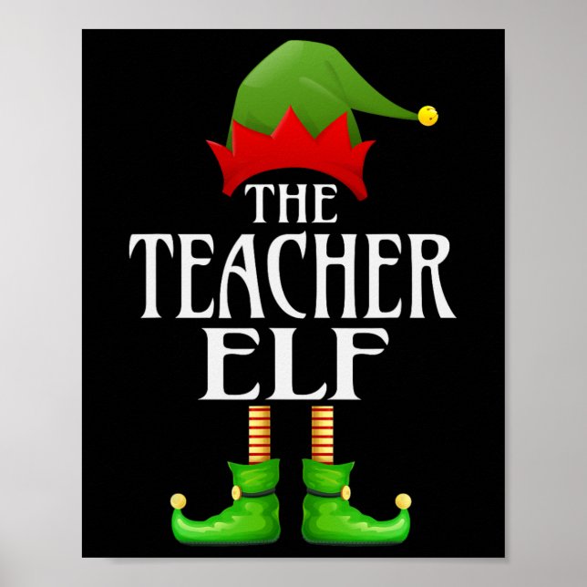 Poster Professor Elf Xmas Engraçado Grupo de Correspondên (Frente)
