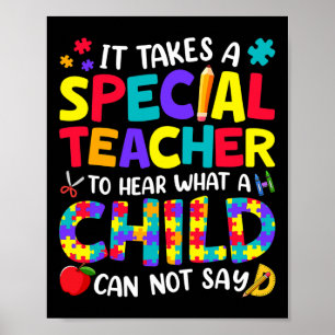 Poster Professor Especial Para Ouvir O Que Um Autismo Inf