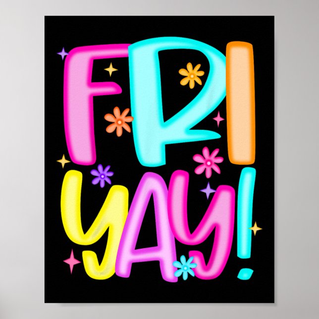 Poster Professor Feliz Sexta-feira Fim de Semana Sexta-fe (Frente)