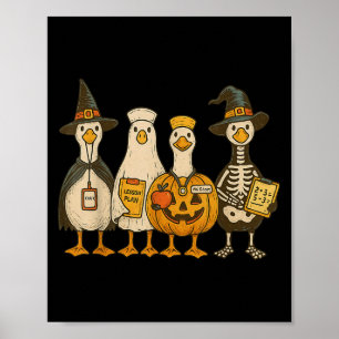 Poster Professor Ganso Bobo Divertido Halloween Truque ou
