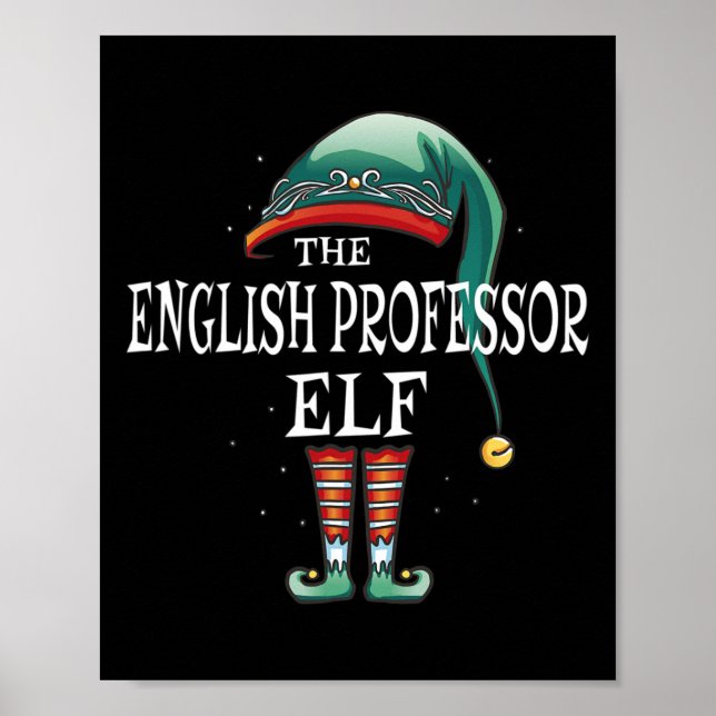 Poster Professor inglês Elf Job Natal (Frente)