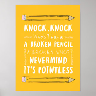 Poster Professor Knock Piadas Lápis Chuva Humor