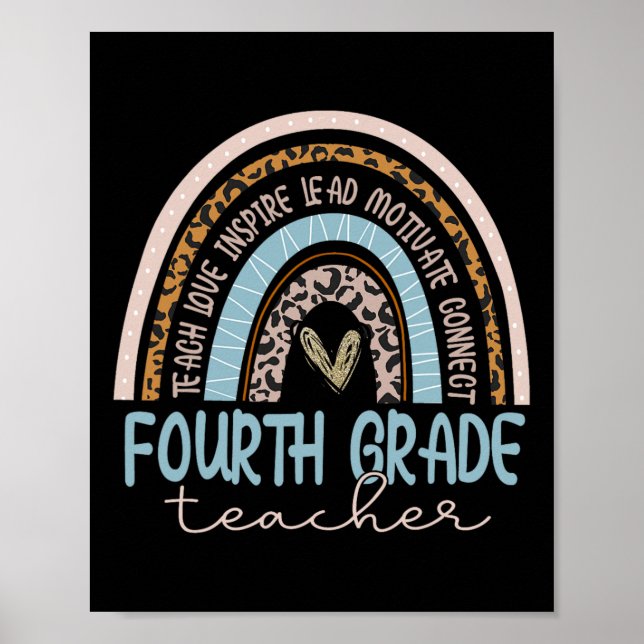 Poster Professor Leopard Boho Rainbow Byck Para (Frente)