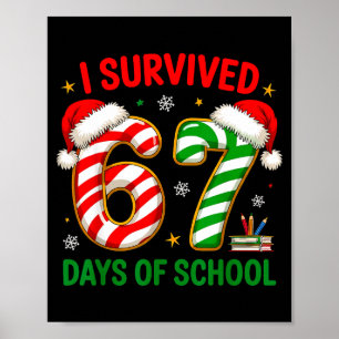 Poster Professor Natal Meme Engraçado Eu Sobrevivi 67 Dia