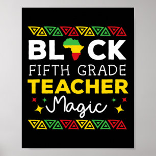 Poster Professor Negro da Quinta Série Magia Mês da Histó