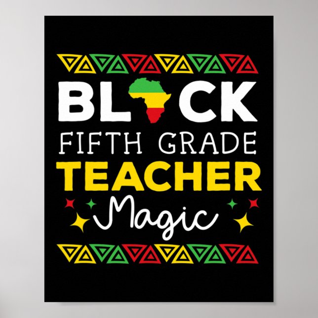 Poster Professor Negro da Quinta Série Magia Mês da Histó (Frente)