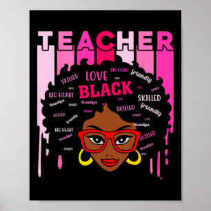 Poster Professor Negro Inteligente Amor Afro Melanina His