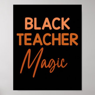 Poster Professor Negro Magia Mês da História Negra Profes