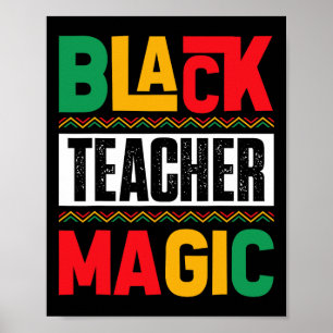 Poster Professor Negro Magia Mês da História Negra Profes