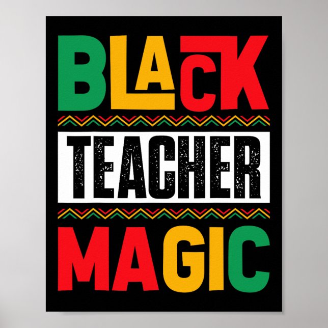 Poster Professor Negro Magia Mês da História Negra Profes (Frente)