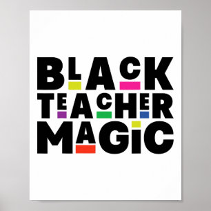 Poster Professor Negro Magic Melanin Black History Mês Ed
