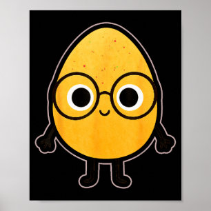 Poster Professor Ovo Bom Engraçado Fantasia de Halloween