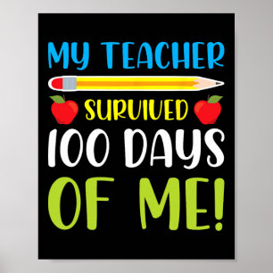 Poster Professor Sobreviveu 100 Dias De Mim Diversão 100