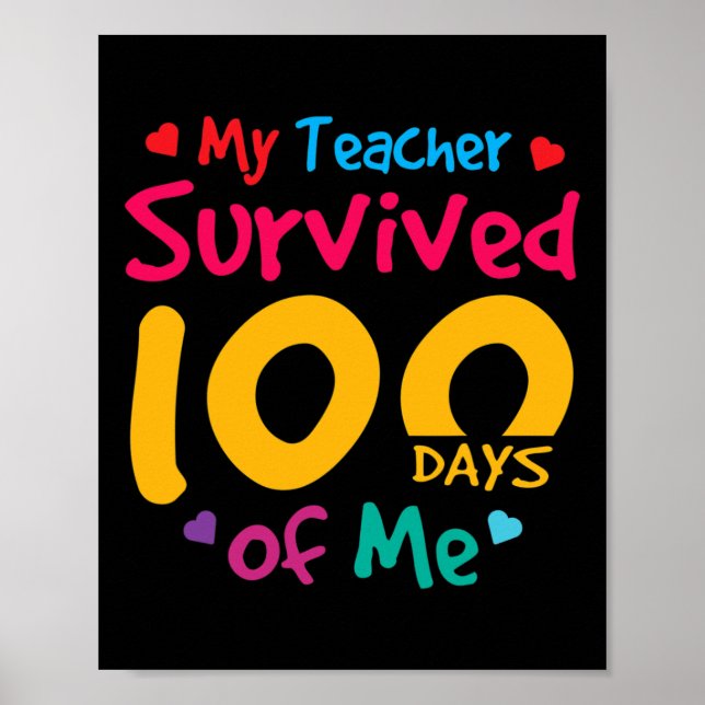 Poster Professor Sobreviveu A 100 Dias De Mim (Frente)