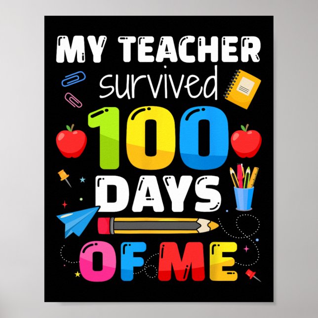Poster Professor Sobreviveu A 100 Dias De Mim Para A 100ª (Frente)