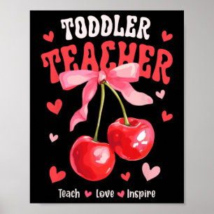 Poster Professor Toddle Ensina Amor Inspira Charmoso Cere