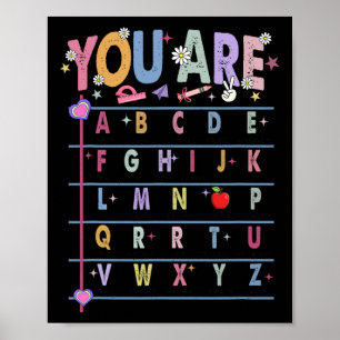 Poster Professor Você É Letras Alfabeto Aprenda Abcs Volt
